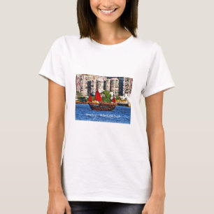 Camiseta Hong Kong Sampan la perla del Oriente