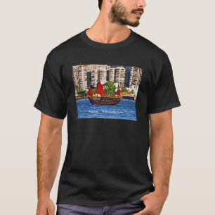Camiseta Hong Kong Sampan la perla del Oriente