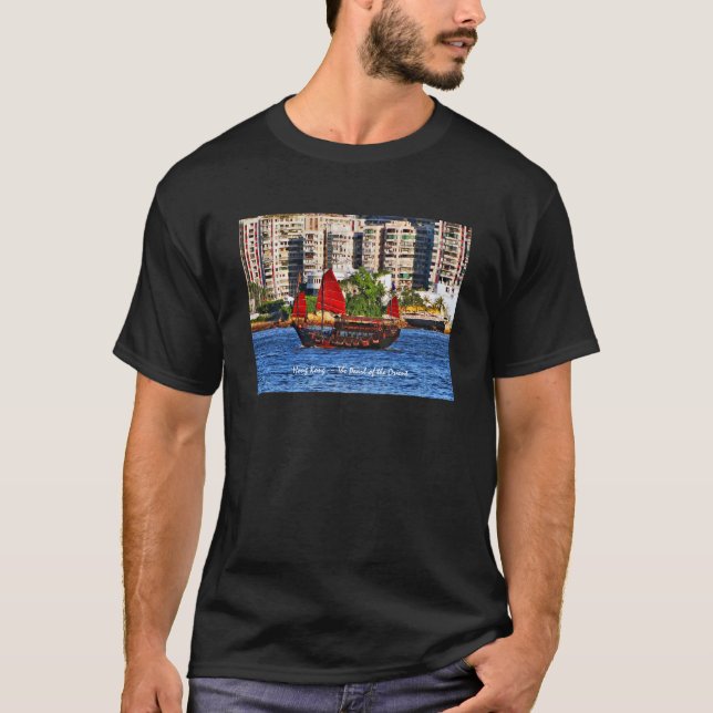 Camiseta Hong Kong Sampan la perla del Oriente (Anverso)