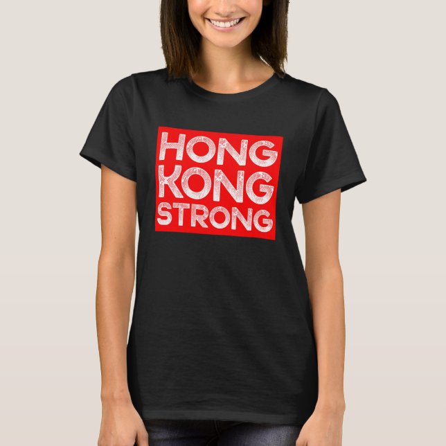 Camiseta Hong Kong Strong Support HK Free Hong Kong Protest (Anverso)