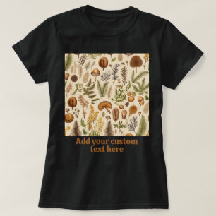 Camiseta Hongo de Flor Cottagecore Floral, Amante de la Nat