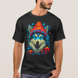 Camiseta Hongo del Espíritu del Perro Husky Siberiano