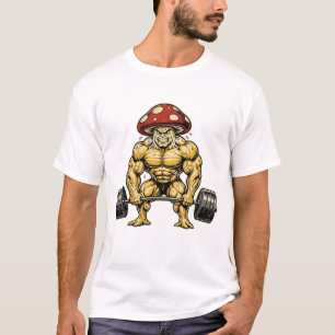 Camiseta Hongo Musculoso Divertido - Gimnasio de Fisicocult