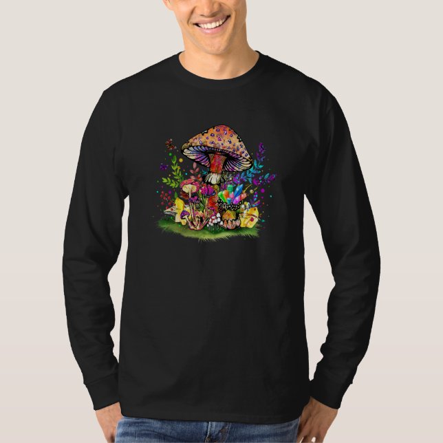 Camiseta Hongo Trippy Hongo Mágico Arcoíris Psicodélico (Anverso)
