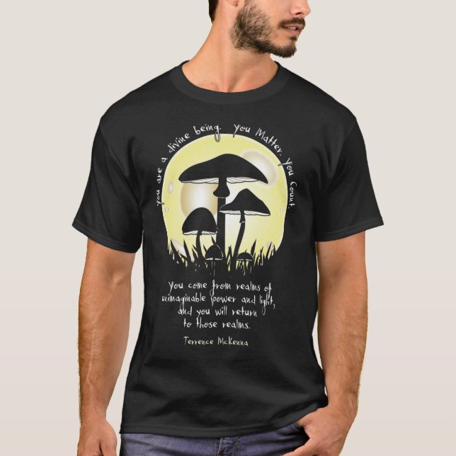 Camiseta Hongos a la luz de la luna ~ Terrence McKenna Cote (Anverso)