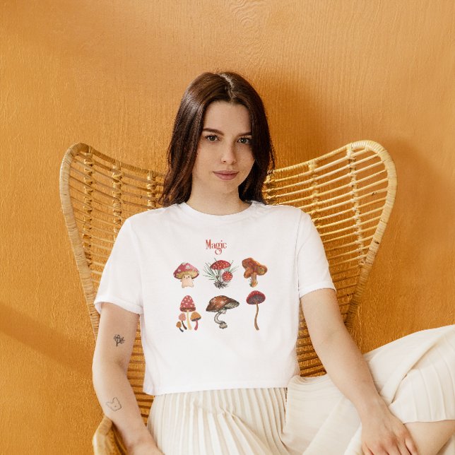 Camiseta Hongos artísticos del camping de meditación de yog (Subido por el creador)