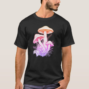 Camiseta Hongos Brillantes Para el Día de la Tierra en Negr