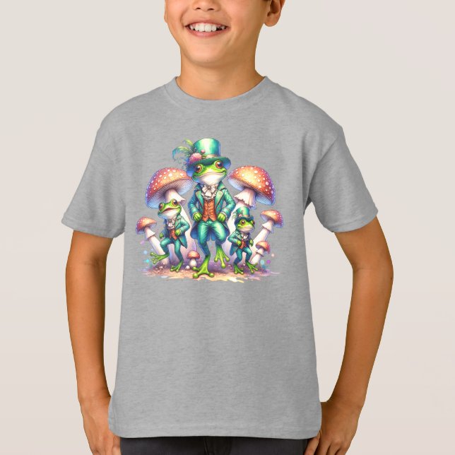 Camiseta Hongos Cottagecore Fancy Dancing Ranas Verdes (Anverso)