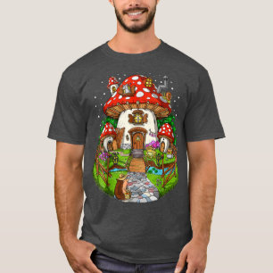 Camiseta Hongos Forestales Casa Hogar Fantasía Naturaleza H
