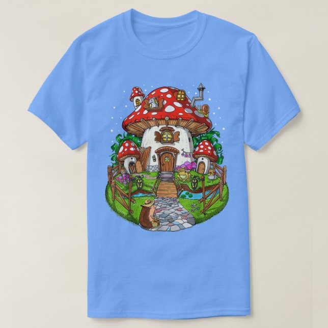 Camiseta Hongos Forestales Casa Hogar Fantasía Naturaleza H (Diseño del anverso)