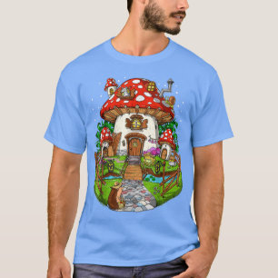 Camiseta Hongos Forestales Casa Hogar Fantasía Naturaleza H