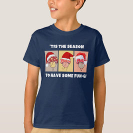 Camiseta Hongos Navideños Lindos TEMPORADA PARA DIVERSIÓN-G