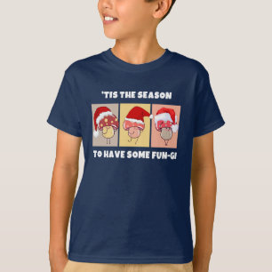 Camiseta Hongos Navideños Lindos TEMPORADA PARA DIVERSIÓN-G