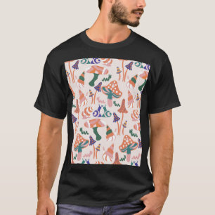 Camiseta Hongos otoñales, diseño inmaculado y colorido.