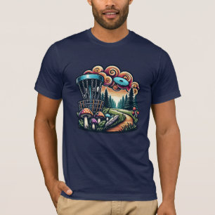 Camiseta Hongos Retro y Campo de Golf Disco Ai Art