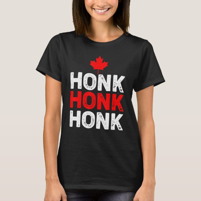 Camiseta Honk Honk Camioneros Canadienses Gobernan Convoy d (Anverso)