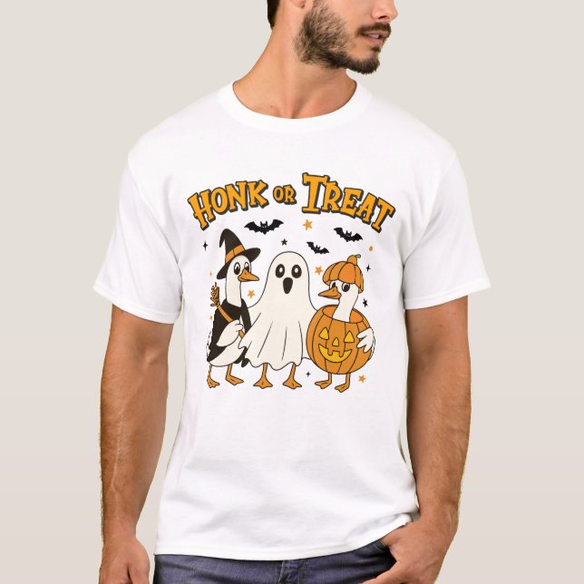 Camiseta Honk or Treat Halloween Goose (Anverso)