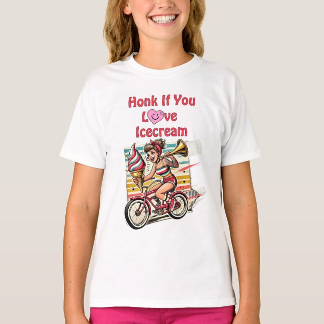 Camiseta Honk Si Te Encanta El Helado (Anverso)