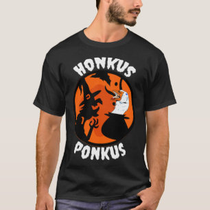 Camiseta Honkus Ponkus Duck Goose Halloween negro cachorro 
