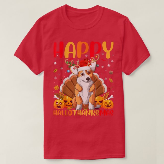 Camiseta Honny Corgi Perg Lover Happy Corgi Hellothanksmas  (Diseño del anverso)