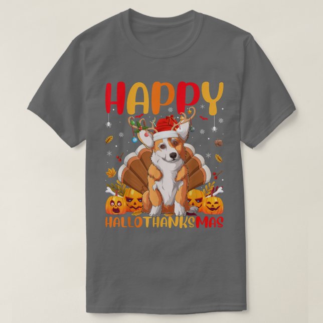 Camiseta Honny Corgi Perro Lover Feliz Corgi HelloMas (Diseño del anverso)