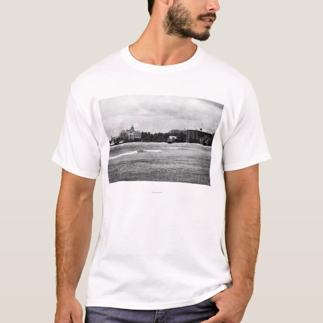 Camiseta Honolulu, ha - vista de Moana y Hawaiian real (Anverso)