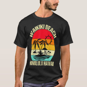 Camiseta Honolulu Hawái Playa Waikiki Vacaciones Familiares