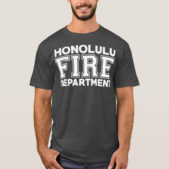 Camiseta Honolulu Hawaii Bomberos del Departamento de Bombe (Anverso)