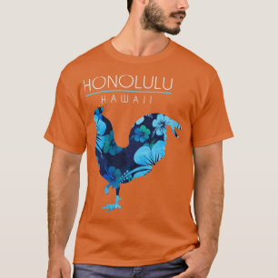 Camiseta Honolulu Hawaii Flor Hibiscus Chicken Lover Souv