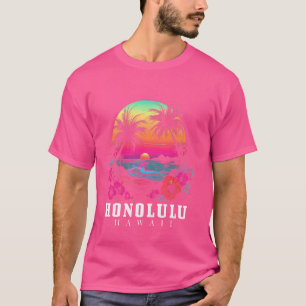 Camiseta Honolulu Hawaii Hawaii Hawai Hibiscus Flowers Surf
