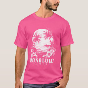 Camiseta Honolulu Hawaii Hawaii Hawai Hibiscus Flowers Surf