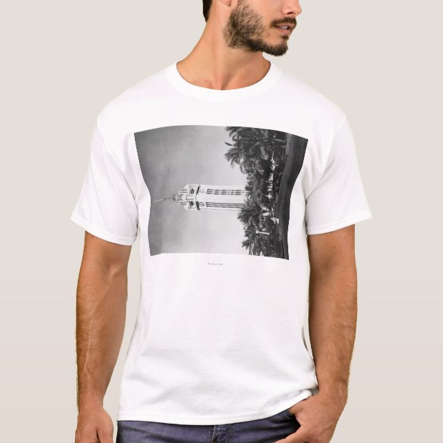 Camiseta Honolulu, Hawaii - la fotografía de la torre de la (Anverso)