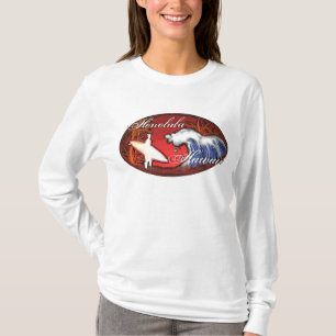 Camiseta Honolulu Hawaii olas de surf arte señoras de casa