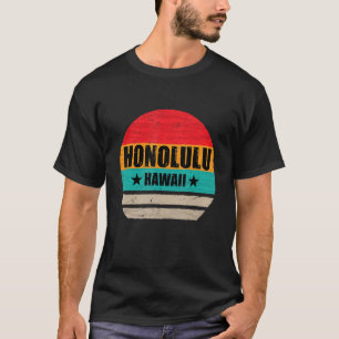 Camiseta Honolulu Hawaii Retro Vintage Sunset Uu Hono estat