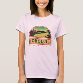 Camiseta Honolulu Hawaii Sunrise Pink T-Shirt