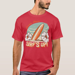 Camiseta Honolulu Hawaii Surfing Surfboard Tropical