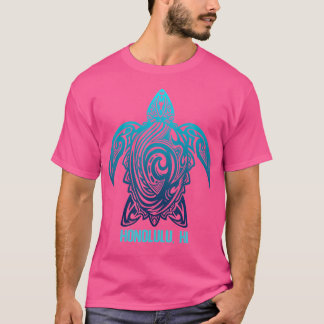 Camiseta Honolulu Hawaii Tribal Turtle Hawaii Surfer Divi