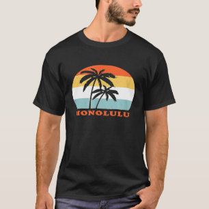 Camiseta Honolulu Hawaii Vintage Retro Sun Surf Throwback G