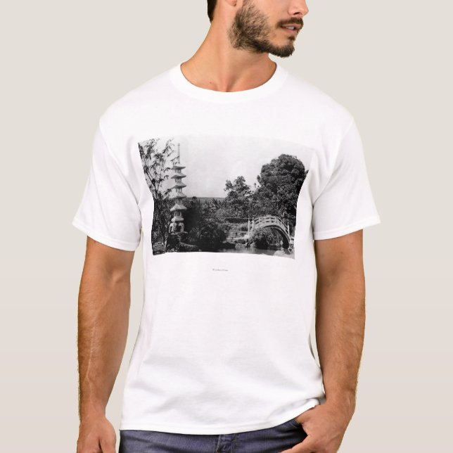Camiseta Honolulu, Hawaii - vista de los jardines de (Anverso)