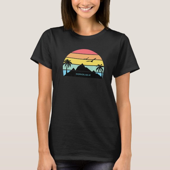 Camiseta Honolulu Oahu Hawaii Beach Surf Aloha Gift Maui So (Anverso)