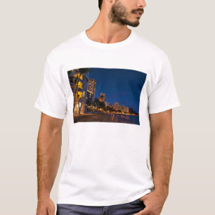Camiseta Honolulu, Oahu, Hawaii. Exposición nocturna de