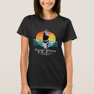 Camiseta Honolulu South Shore Oahu Hawaii Surfer Souvenir