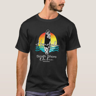 Camiseta Honolulu South Shore Oahu Hawaii Surfer Souvenir