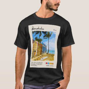 Camiseta Honolulu Vintage Watercolor Travel