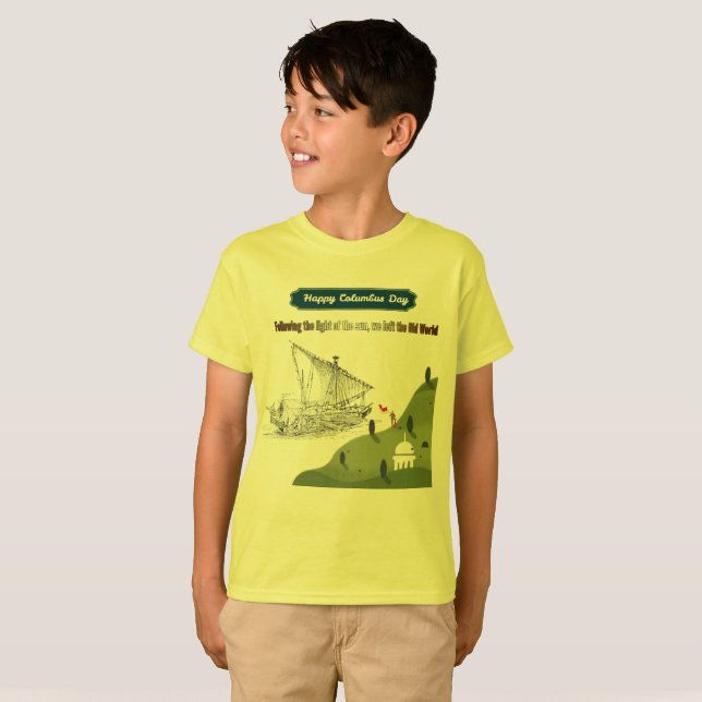 Camiseta Honor a Colón amarillo (Anverso completo)