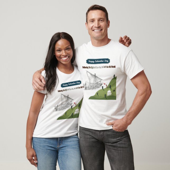 Camiseta Honor a Colón blanco (Unisexo)