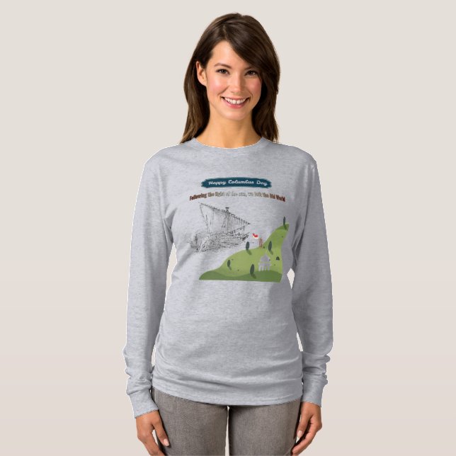 Camiseta Honor a Colón gris (Anverso completo)