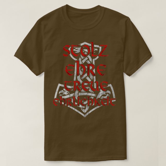 Camiseta Honor de orgullo honestidad Mjolnir (Diseño del anverso)