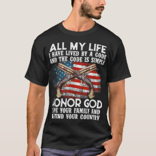 Camiseta Honor Dios Amor Familia Defender País Ejército Pol