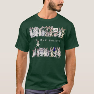 Camiseta Honor divertido de 21 del bollo del saludo conejos